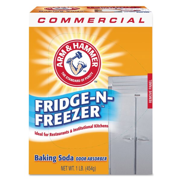 Arm & Hammer Fridge-N-Freezer Pack Baking Soda, Unscented, Powder, 16 oz, PK12 33200-84011